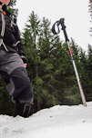 U Jestřábí Chaty (900m n.m.), sněhu je tu dost