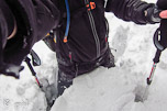 Pásmo Orlíka, 1010m n.m. - metr sněhu